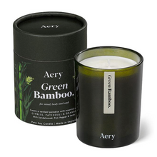 Load image into Gallery viewer, Aery Botanical Green Soy Candle - Green Bamboo
