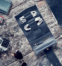 Load image into Gallery viewer, Afternoons With Albert Cord Roll - Black Leather