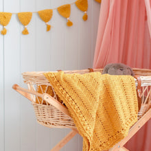 Load image into Gallery viewer, Handmade Crochet Blanket - Turmeric