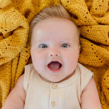 Load image into Gallery viewer, Handmade Crochet Blanket - Turmeric