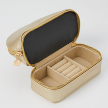 Load image into Gallery viewer, Amara Cosmetic & Jewellery Holder Case - Gold