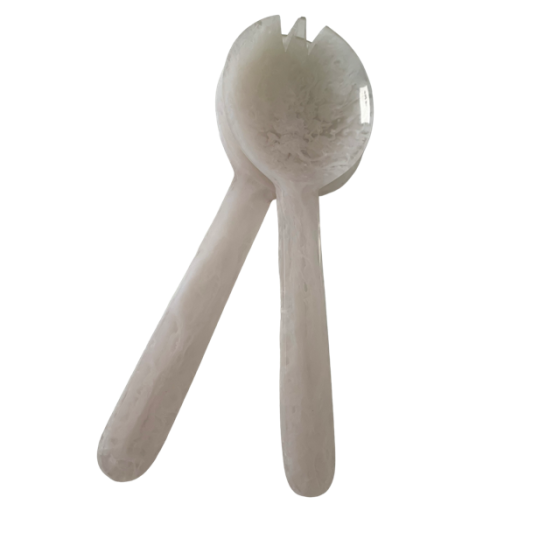Resin Salad Servers Chalk Made on Earth