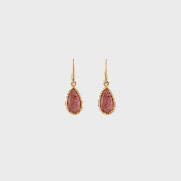 Grove Earrings Strawberry Quartz