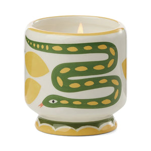 Adopo 8oz Ceramic Candle - Snake Wild Lemongrass
