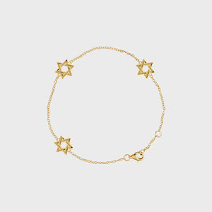 Multi Star of David Bracelet