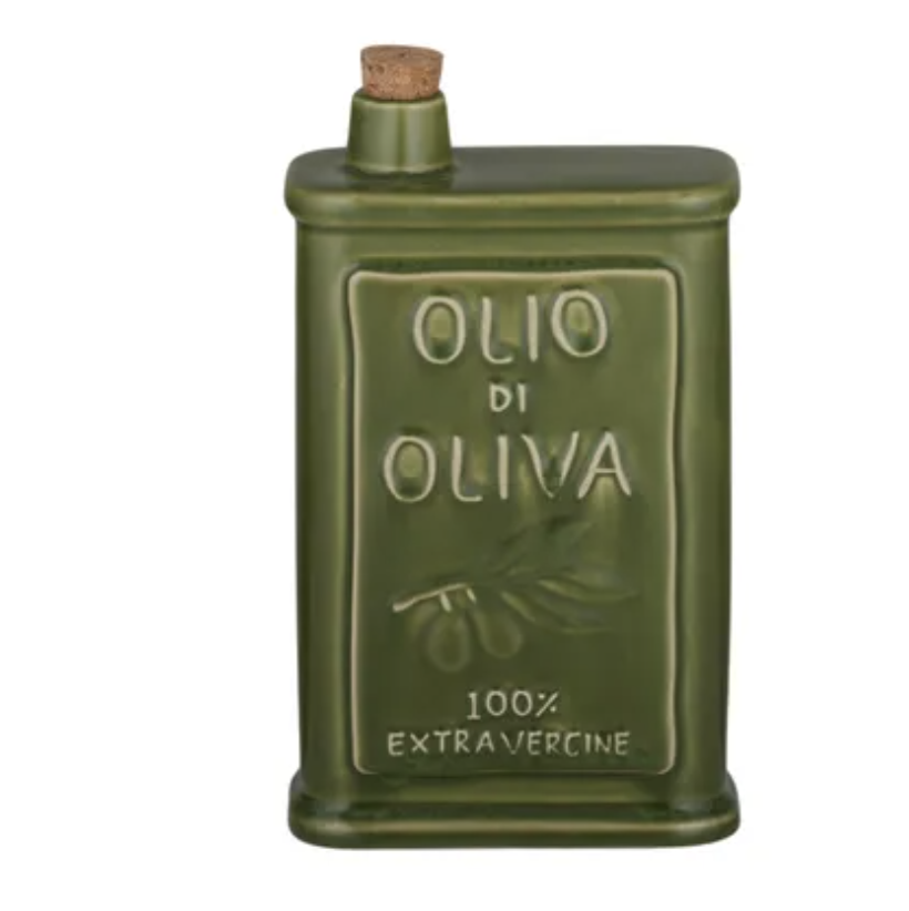 Olio Ceramic Oil Bottle 12x6x22cm Green