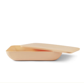 Serving Platter With Lid - Peach