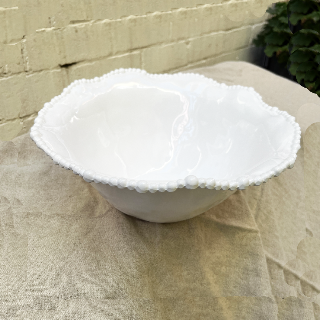 Beaded Melamine Salad Bowl 35cm