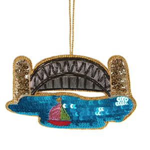 Harbour Bridge Sequin Hanging Decoration