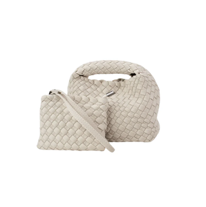 Woven Neoprene Tiny Tote - Beige