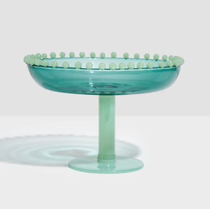 Fazeek Pearl Platter on Stand - Teal+Jade