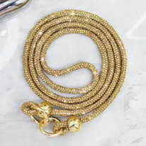 Gold Rhinestone Cross Body Phone Chain