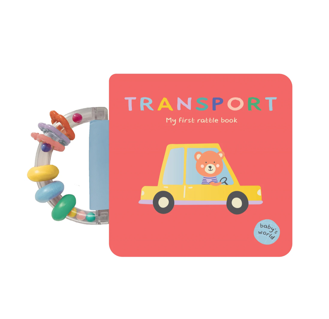 Baby's World - Rattle Handle Board Book - Vehicles