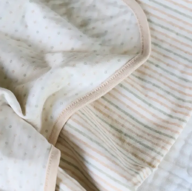 Organic Baby Blanket (Double Knit) Striped