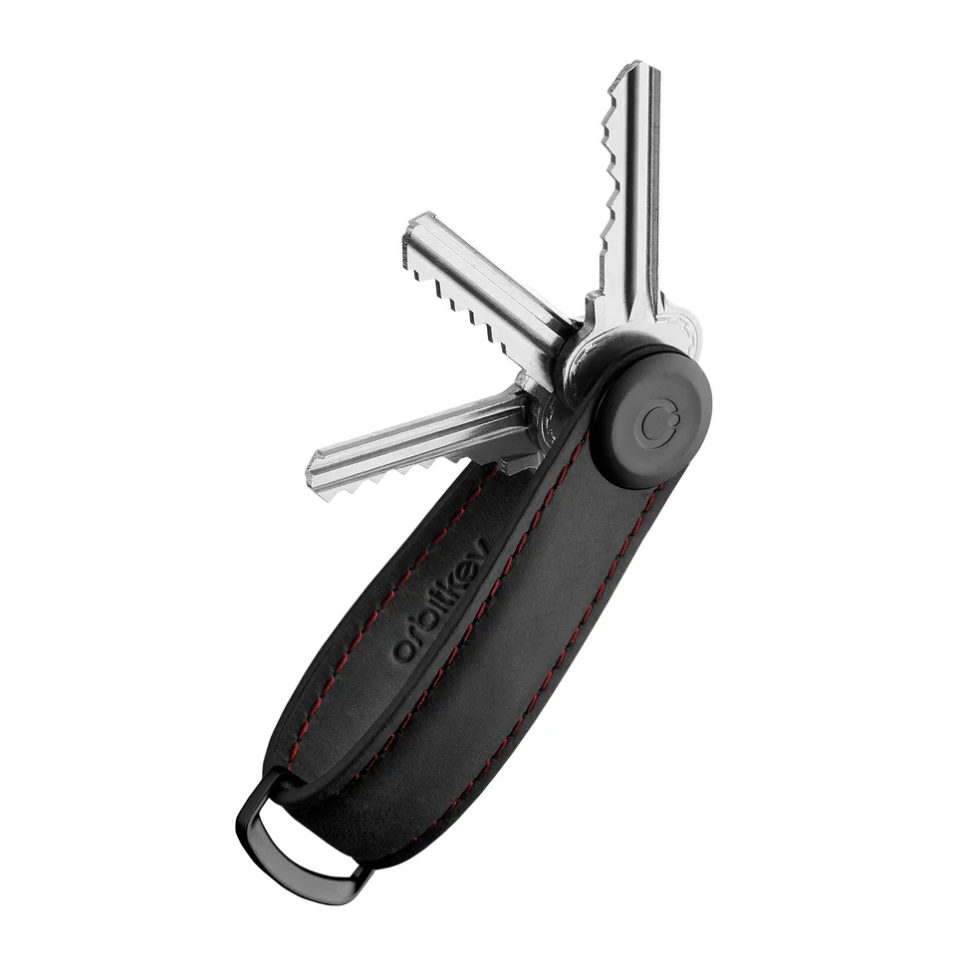 Orbitkey Crazy Horse Leather Obsidian Black/Red