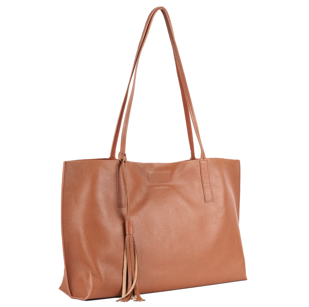 Havana Leather Tote - Tan