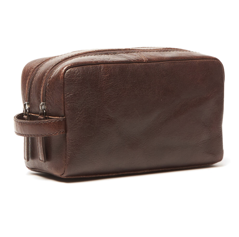 Corso Leather Toiletry Bag - Brown