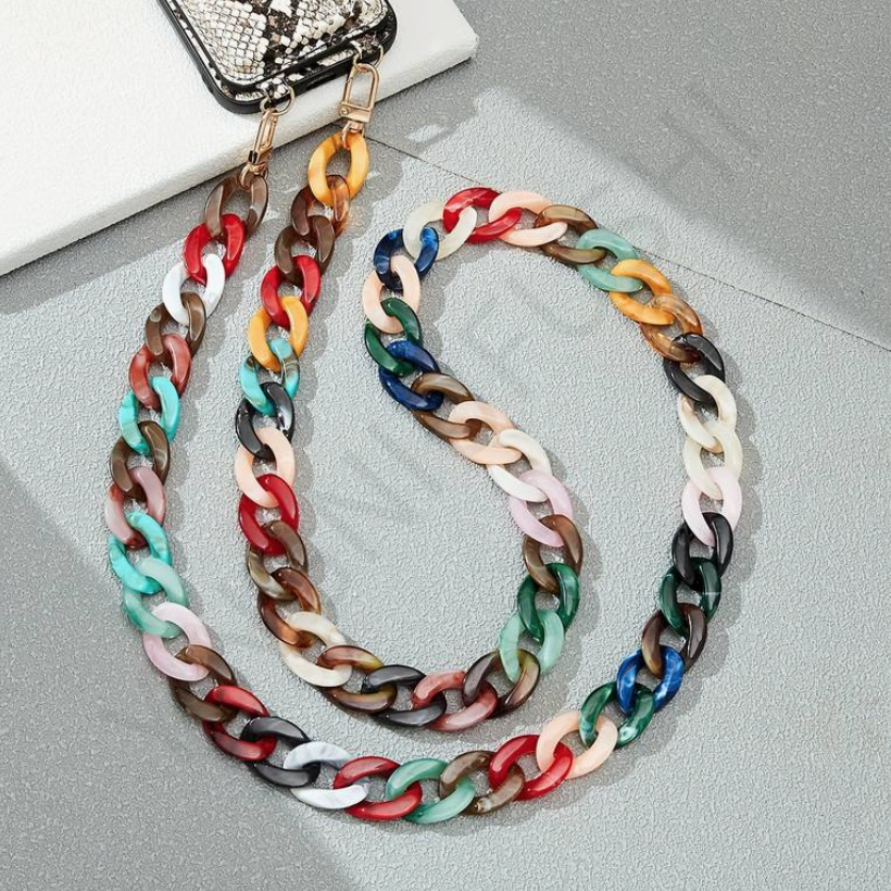 Acrylic Cross Body Phone Chain - Multi