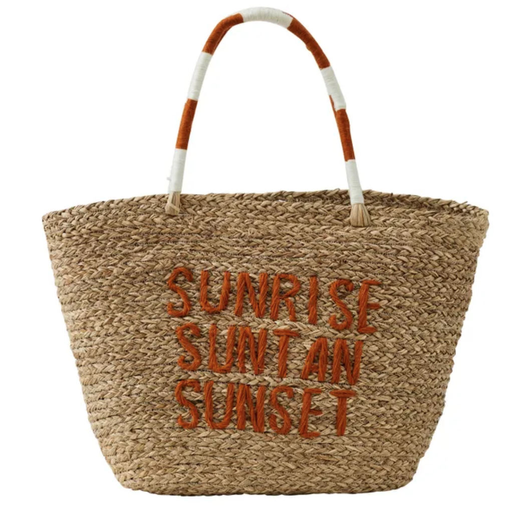 Sunrise Seagrass Tote Bag 43x15x55cm
