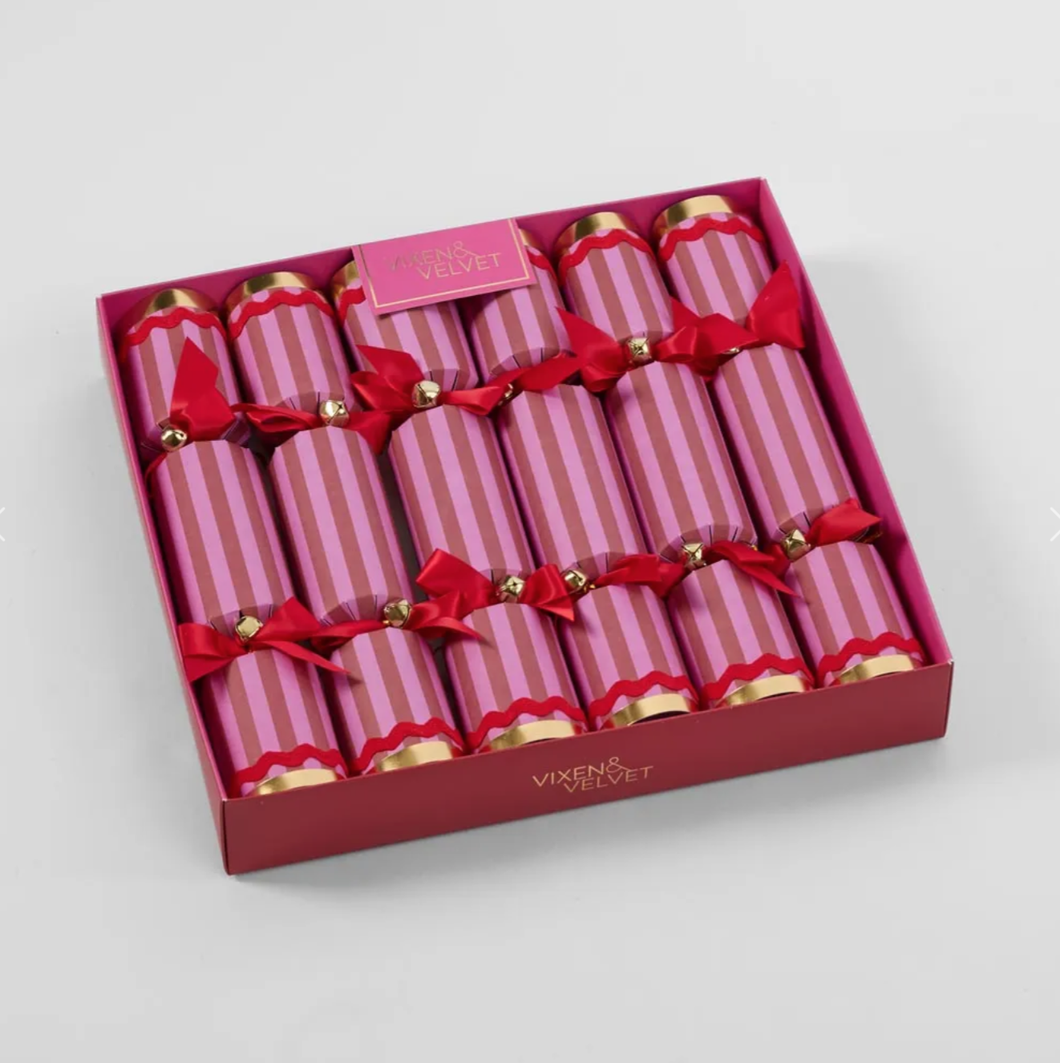 Scarlet Stripe Crackers Fuchsia