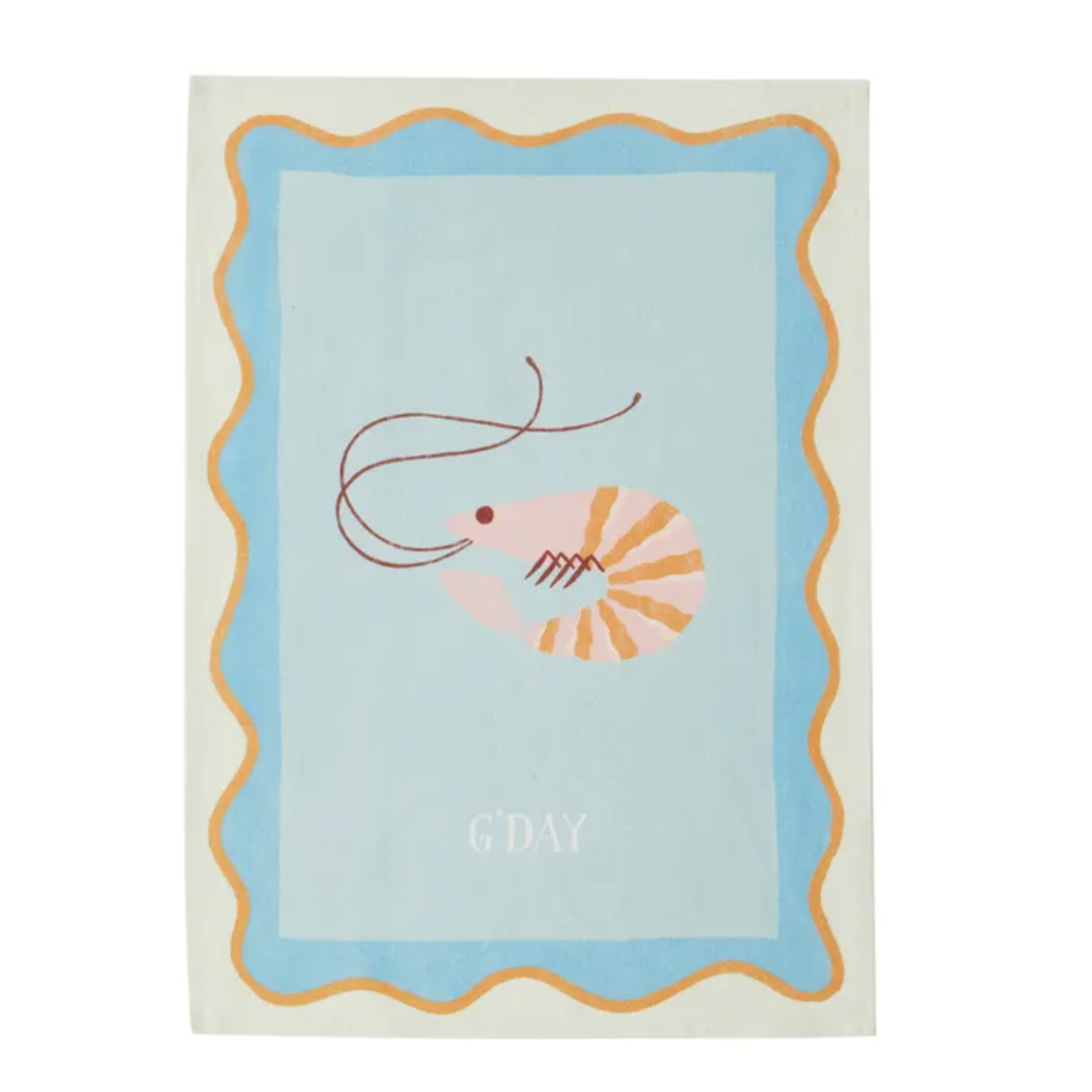 G'day Cotton Tea Towel 50x70cm Blue