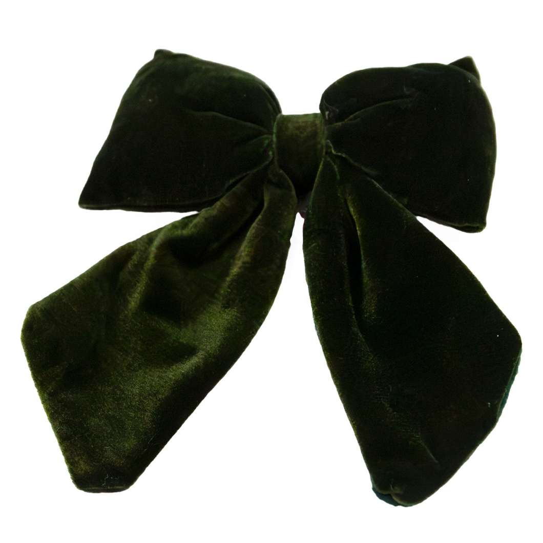 Bow Tie Decoration Velvet 24x18cm Green