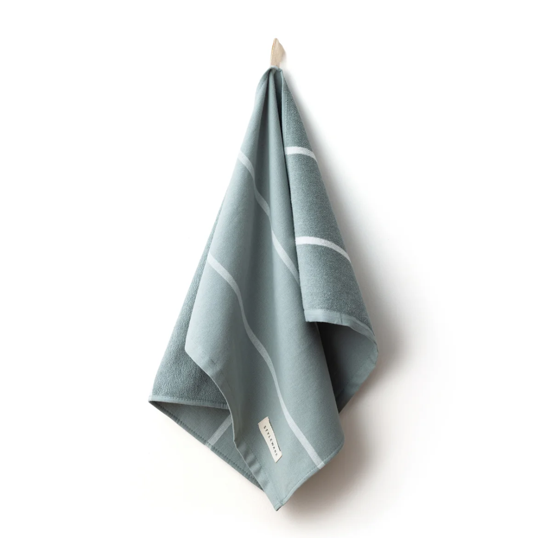 Between The Lines Tea Towel | Green Tea