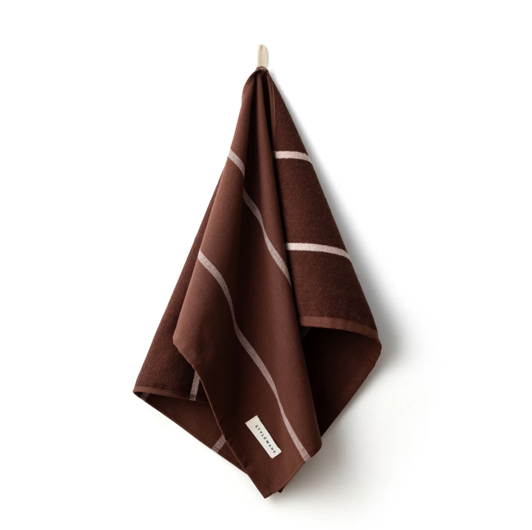 Between The Lines Tea Towel | Mocha