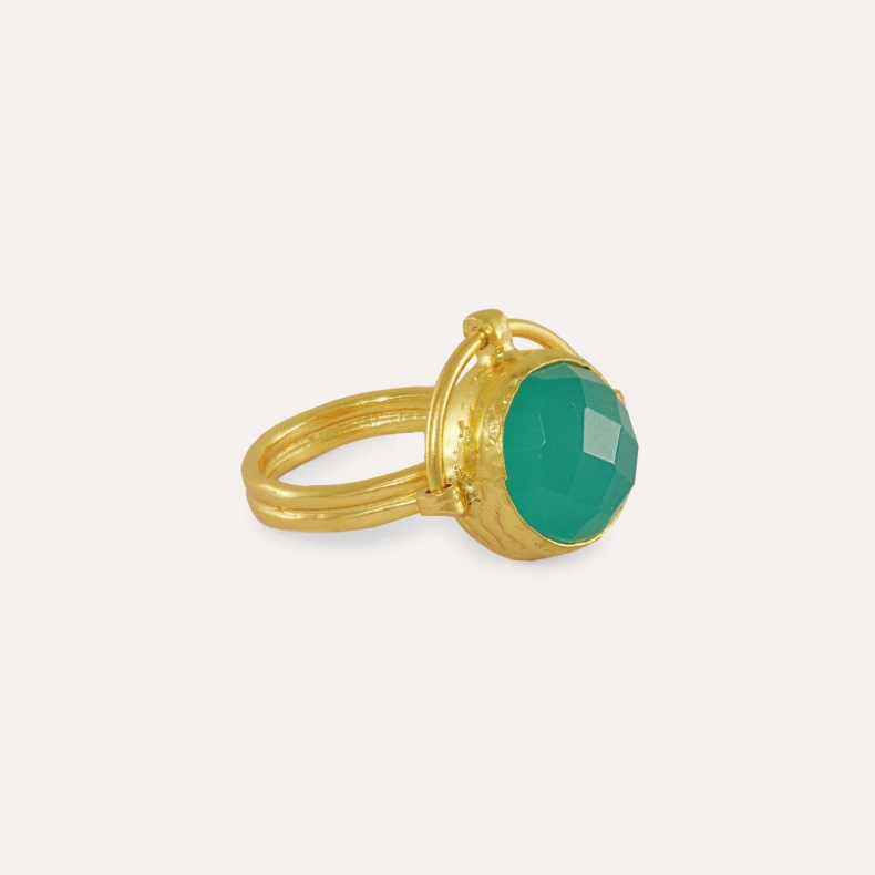 Domna Aqua Chalcedony Cocktail Ring