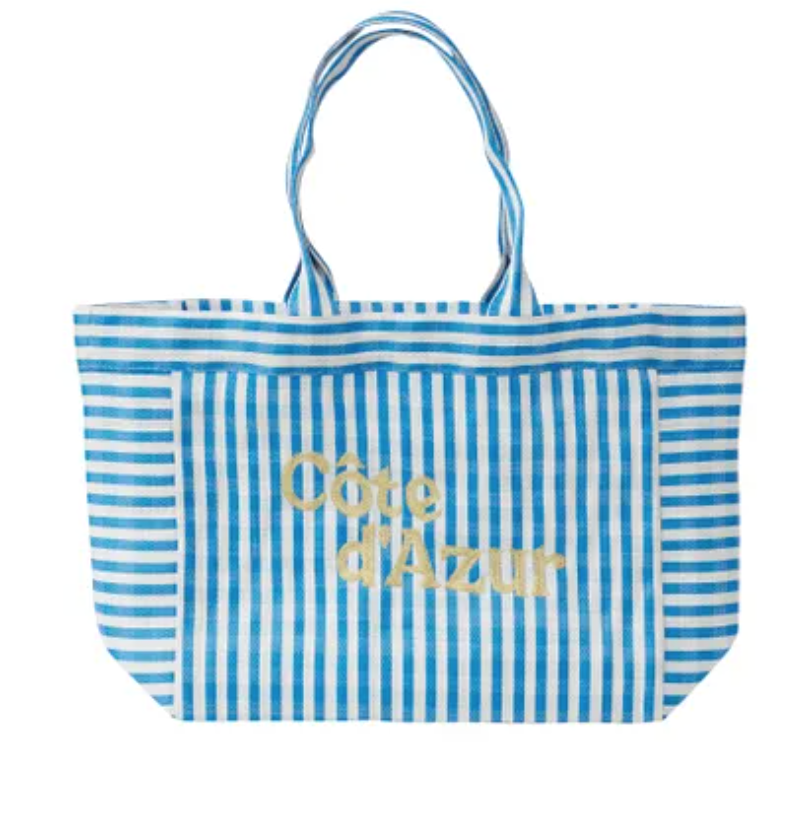 D'Azur Recycled Lge Tote 56x16x34cm Blue