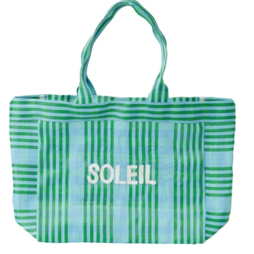 Soleil Recycled Lge Tote 56x16x34cm Grn