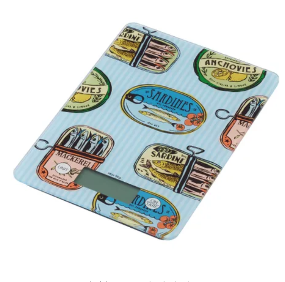 Sardine Glass Digital 5kg Scale 22x16cm