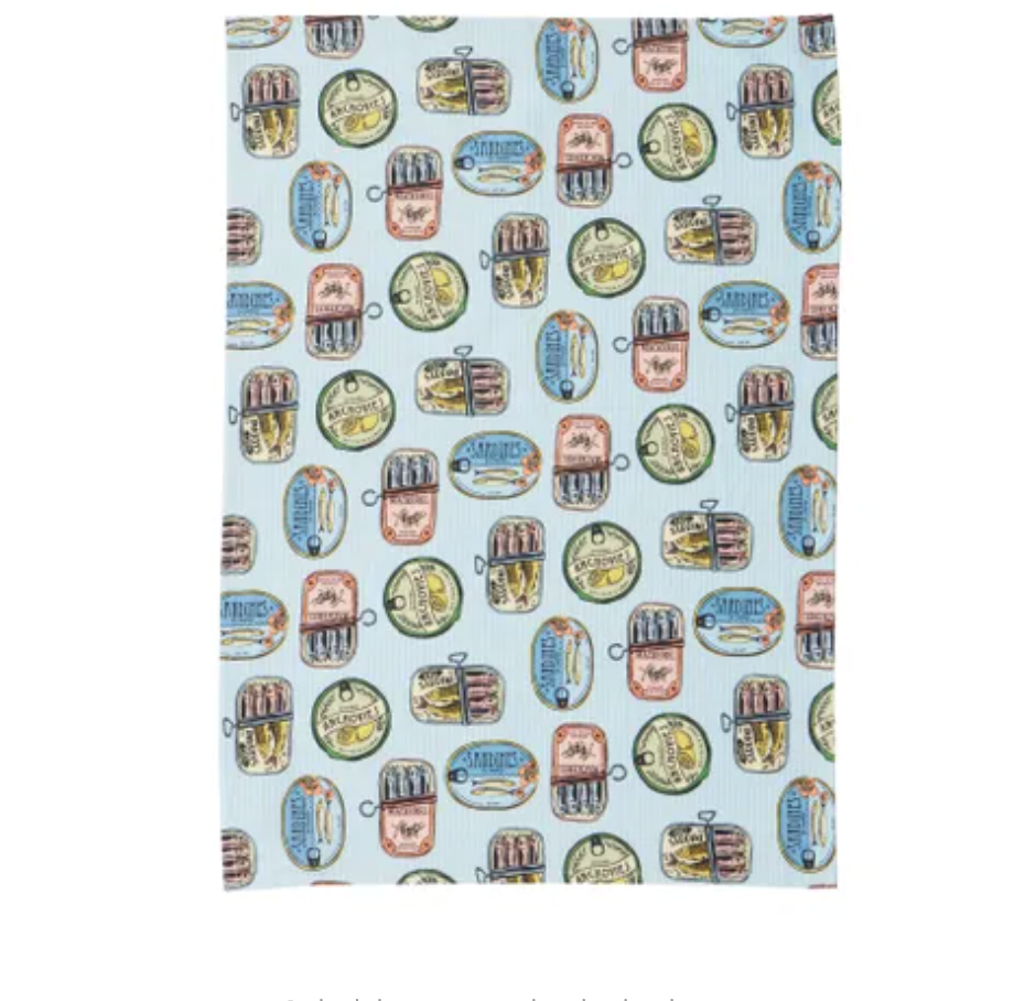 Sardines Cotton Tea Towel 50x70cm Multi