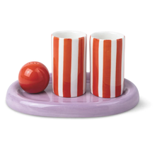 Load image into Gallery viewer, Lily Mae Ceramic Tequila Shot Glass Set w/ Tray and Shaker - Cobalt + Olive
