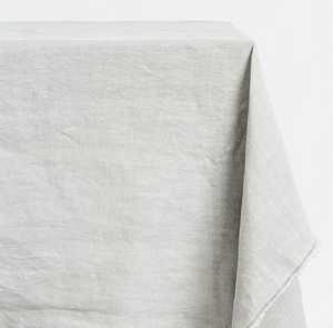 Bay Linen Tablecloth Light Grey - 150x250cm