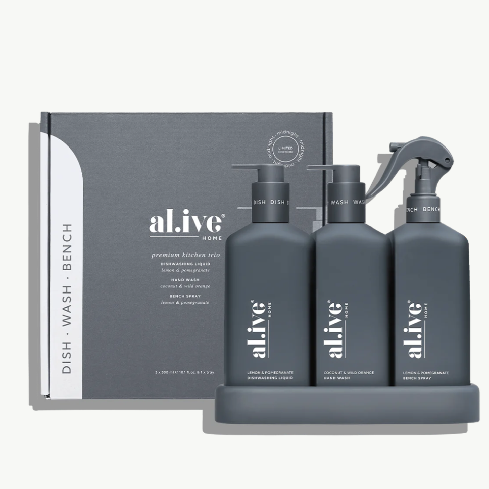 Kitchen Trio + Tray | Lemon & Pomegranate + Coconut & Wild Orange