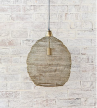 Load image into Gallery viewer, Crochet Lamp - Ball - Matt Gold - Iron - H 44 x Dia 37 cm
