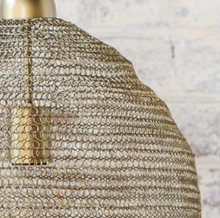 Load image into Gallery viewer, Crochet Lamp - Ball - Matt Gold - Iron - H 44 x Dia 37 cm
