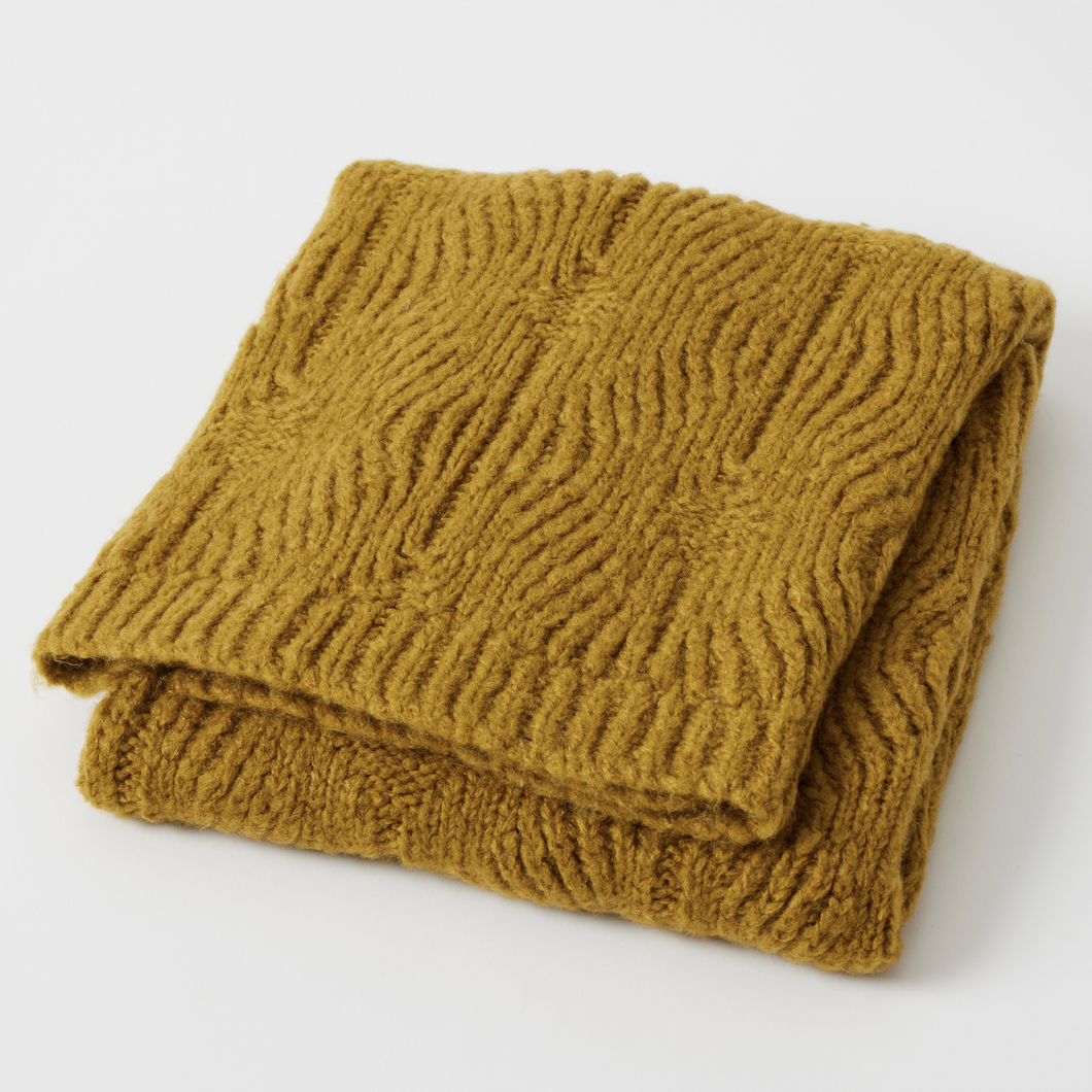 Florence Wool Blend Baby Blanket -  Mustard