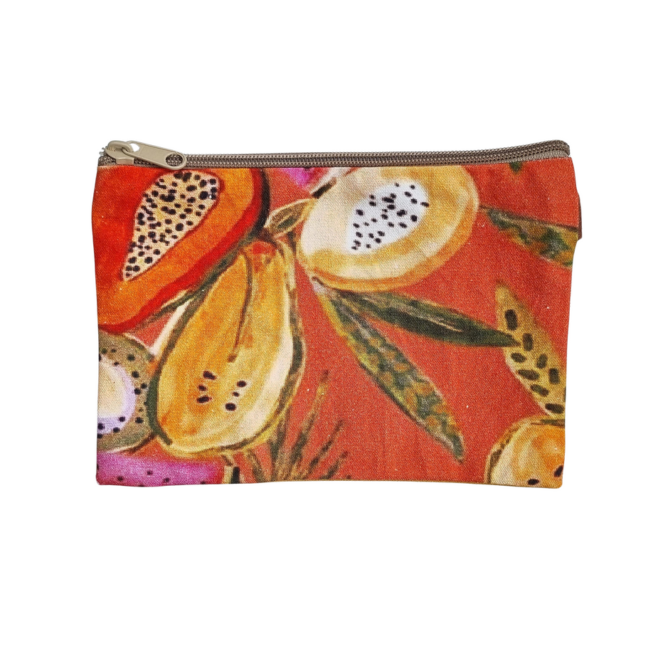 Small Canvas Pouch - Papaya