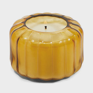 Ribbed Glass Candle 4.5oz - Golden Ember
