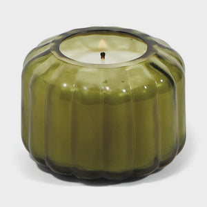 Ribbed Glass Candle 4.5oz - Secret Garden