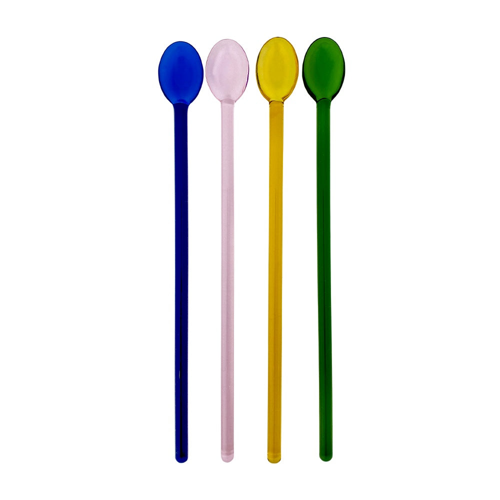 Cocktail Glass Swizzle Spoons S/4