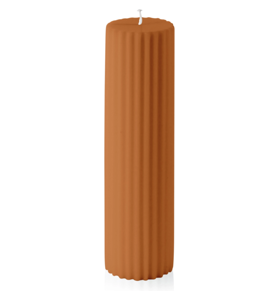Moreton Eco Fluted Pillar 5x20cm - Baked Clay