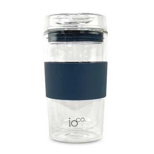 12oz Glass Travel Cup - Midnight Blue