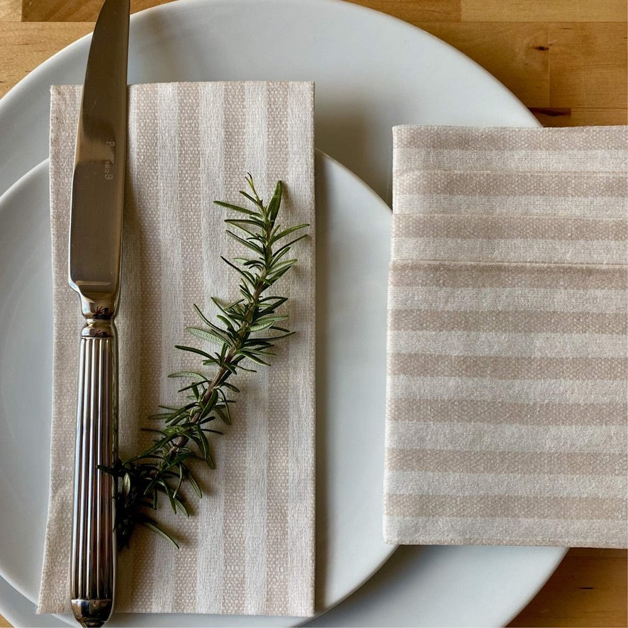 Extra Soft Napkins Kim Stripe Sand