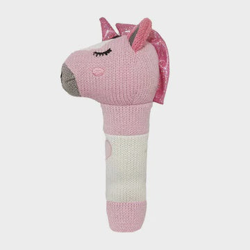 Knit Hand Rattle Unicorn