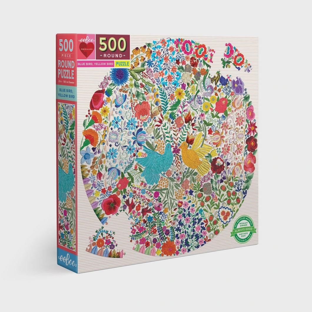 500 Pc Round Puzzle - Blue Bird