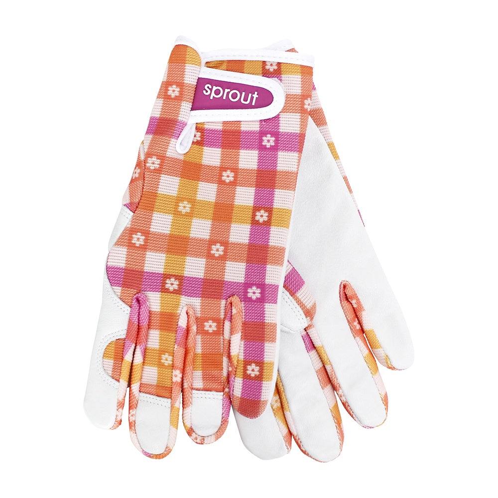 Sprout Goatskin Gloves - Daisy Gingham