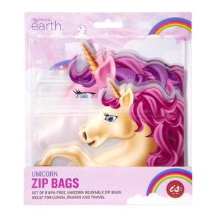 Reusable Zip Bag (S/8) - Unicorns